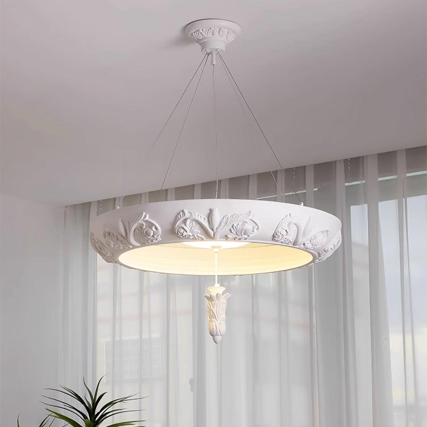 Rococo Plaster Pendant Chandelier