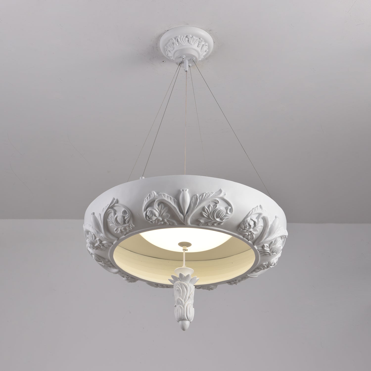Rococo Plaster Pendant Chandelier