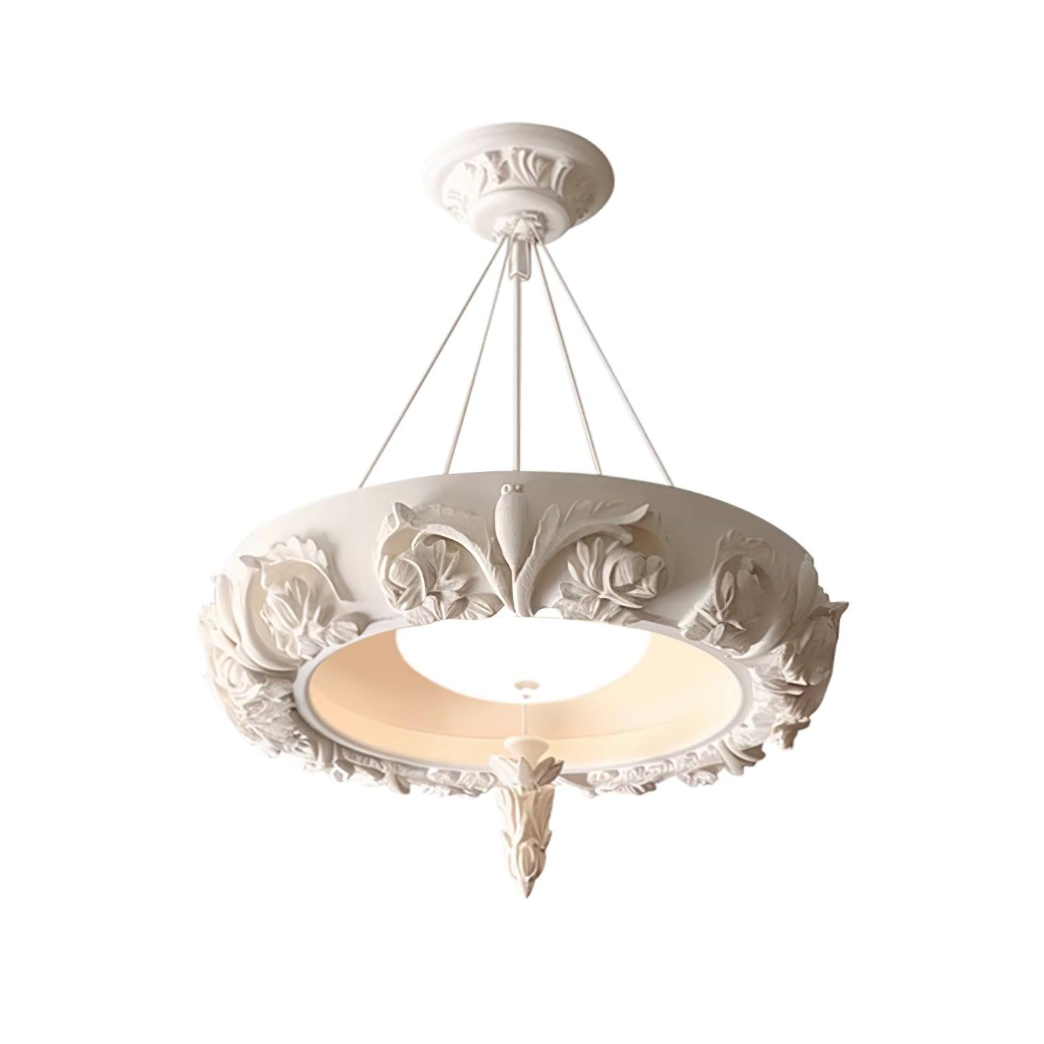 Rococo Plaster Pendant Chandelier