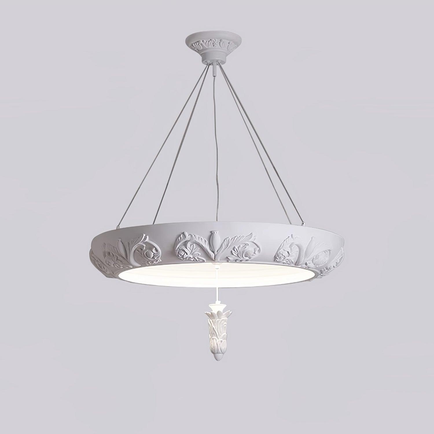 Rococo Plaster Pendant Chandelier