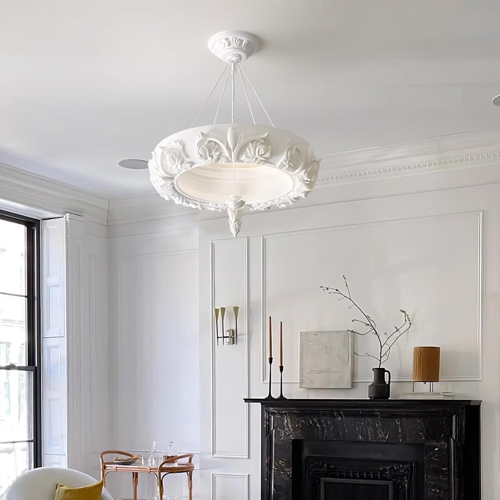 Rococo Plaster Pendant Chandelier