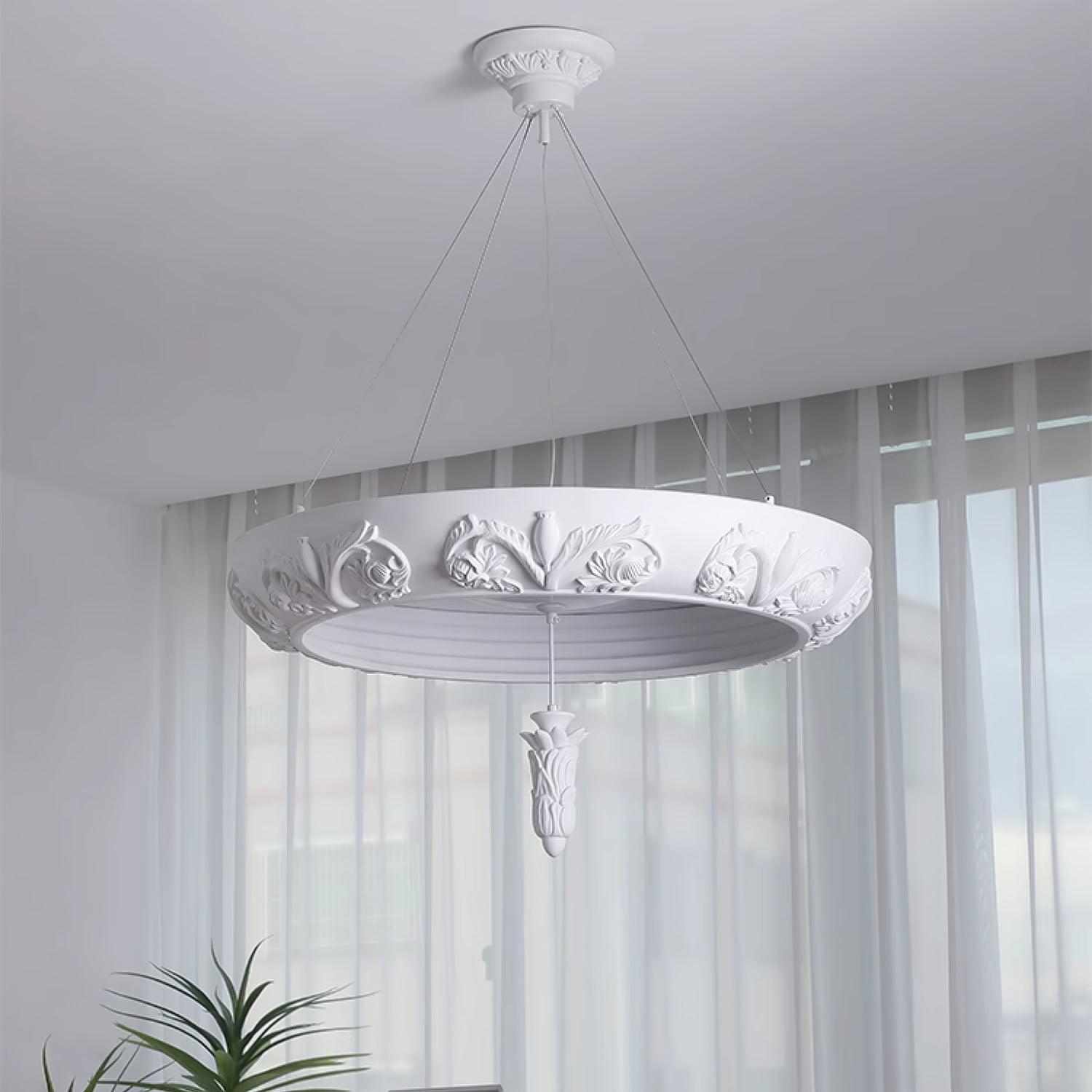 Rococo Plaster Pendant Chandelier