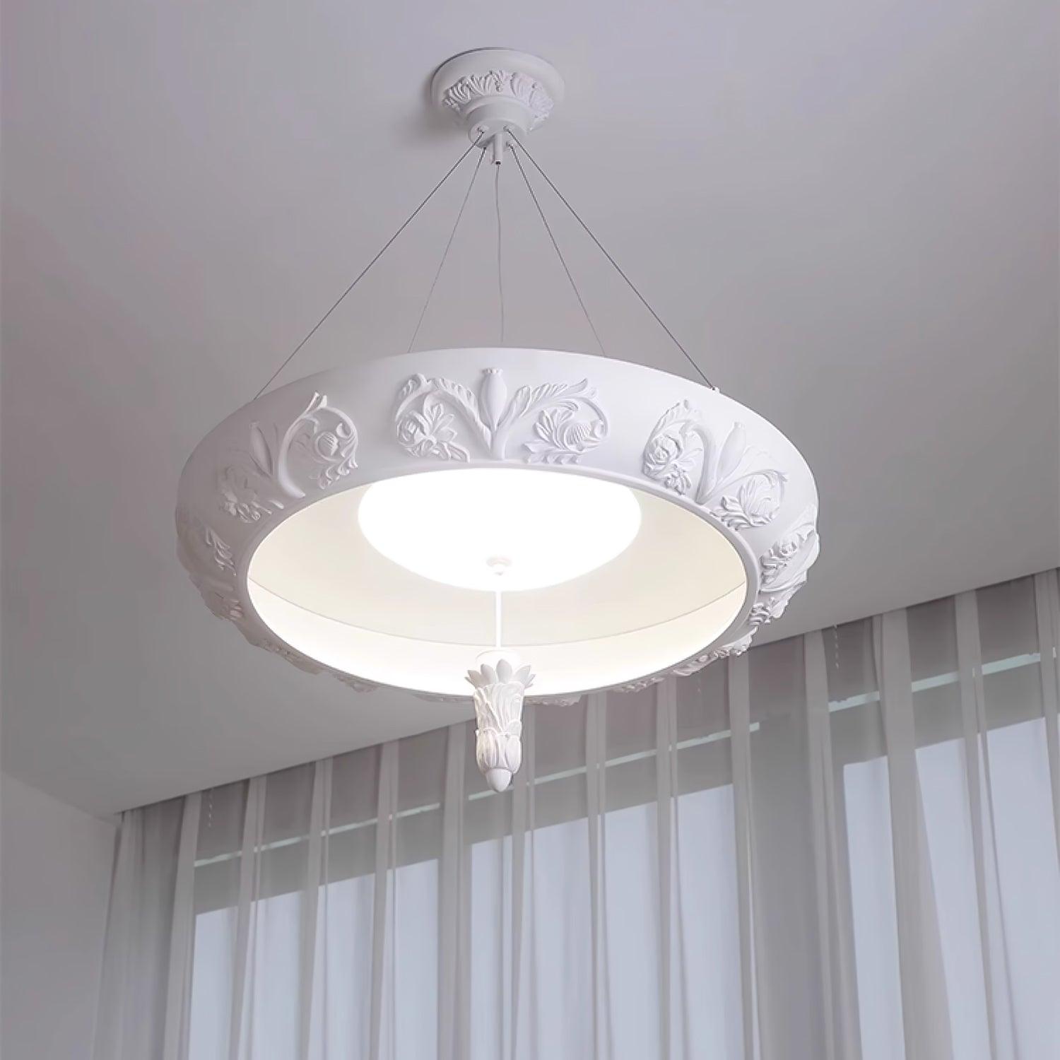 Rococo Plaster Pendant Chandelier