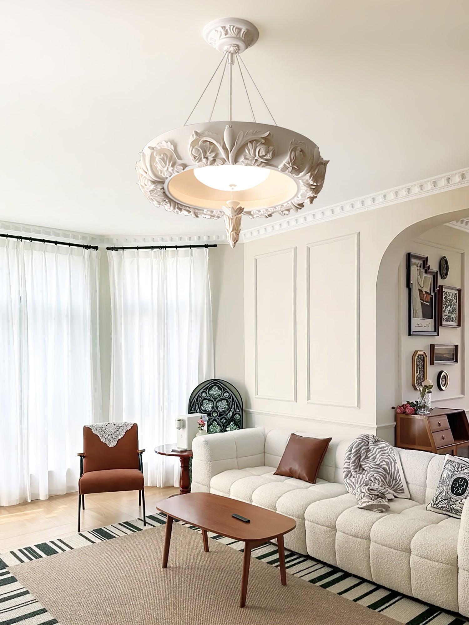 Rococo Plaster Pendant Chandelier