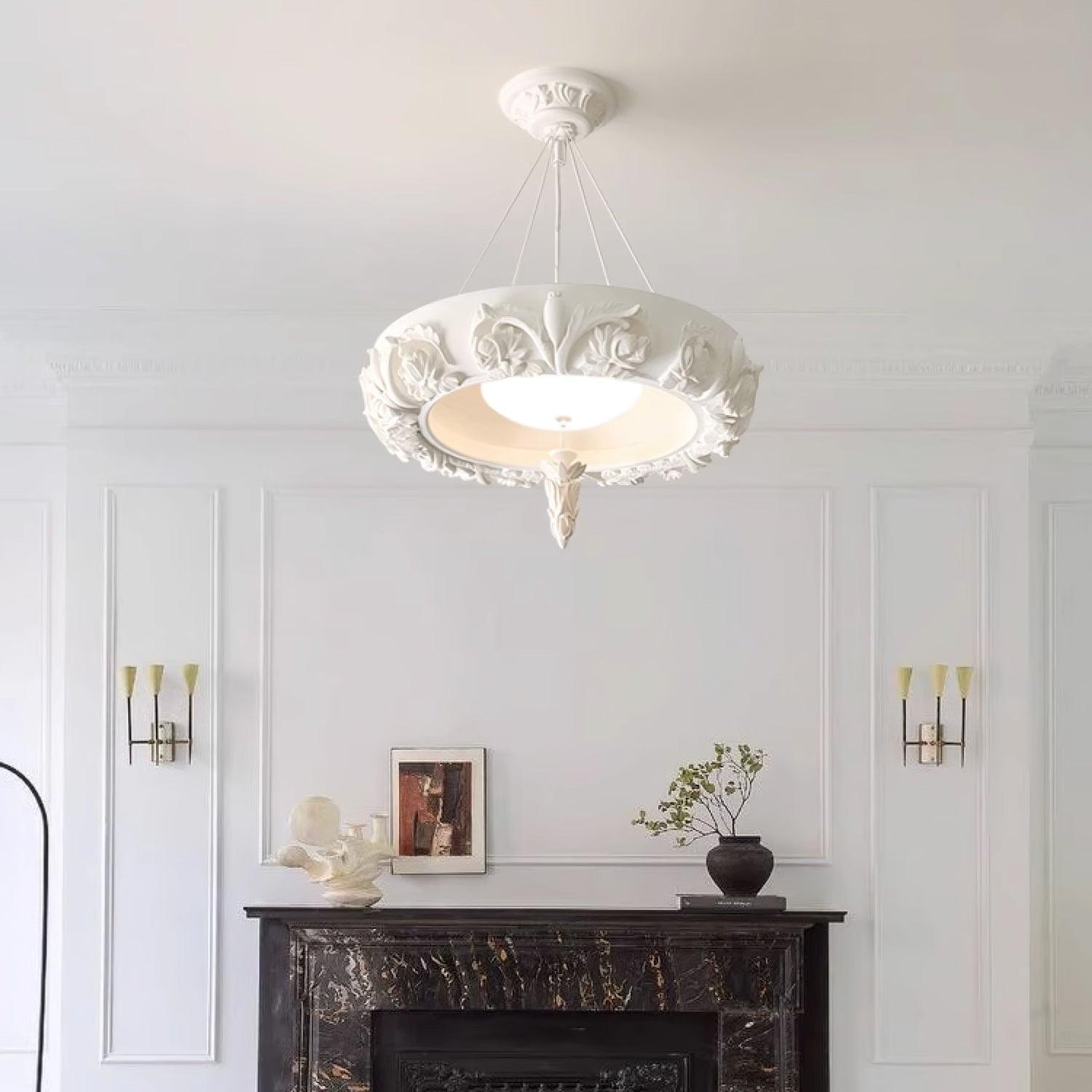 Rococo Plaster Pendant Chandelier