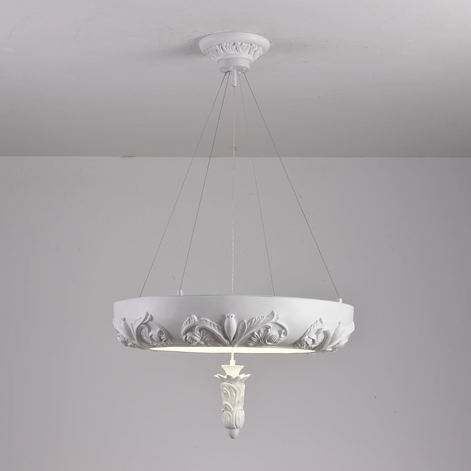 Rococo Plaster Pendant Chandelier