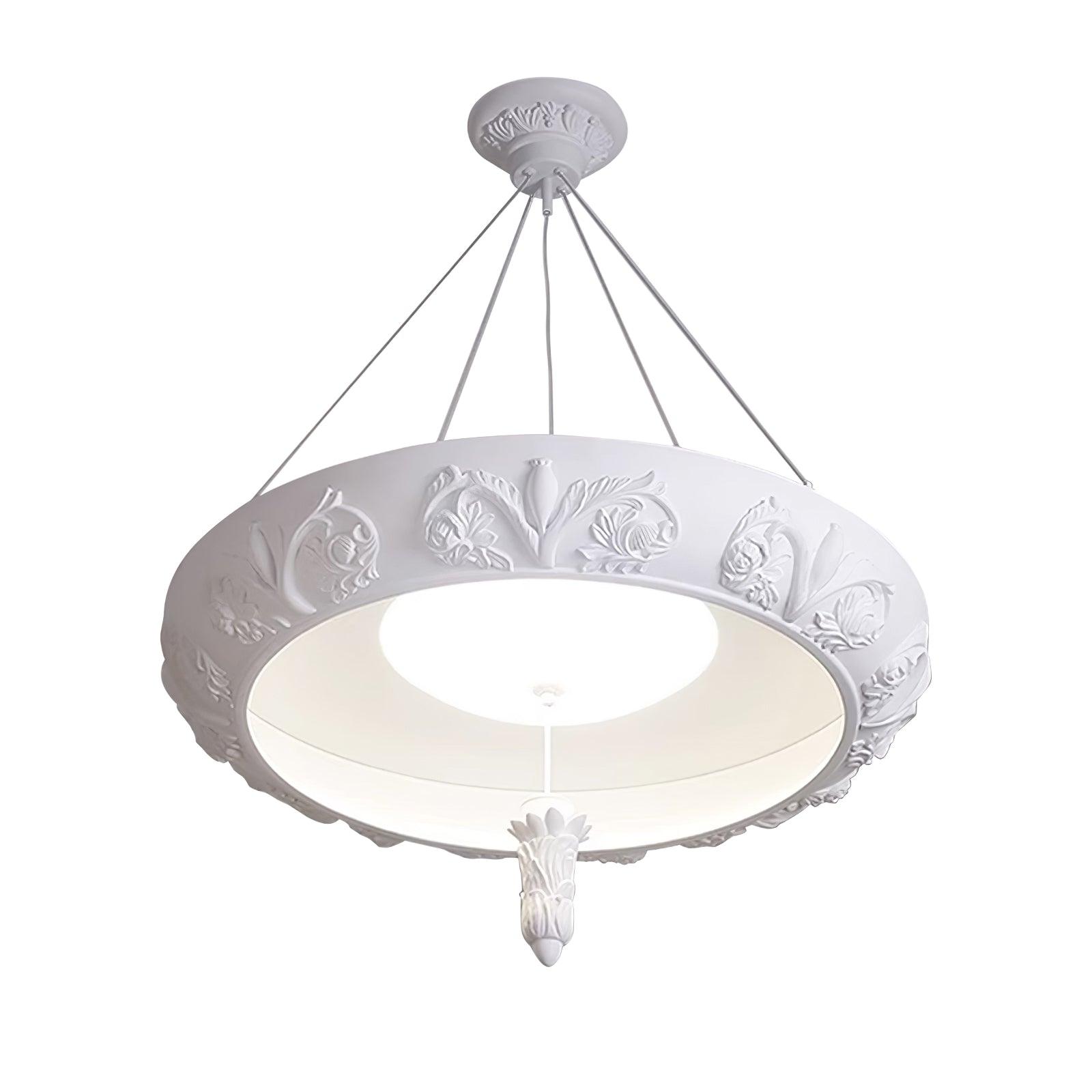 Rococo Plaster Pendant Chandelier