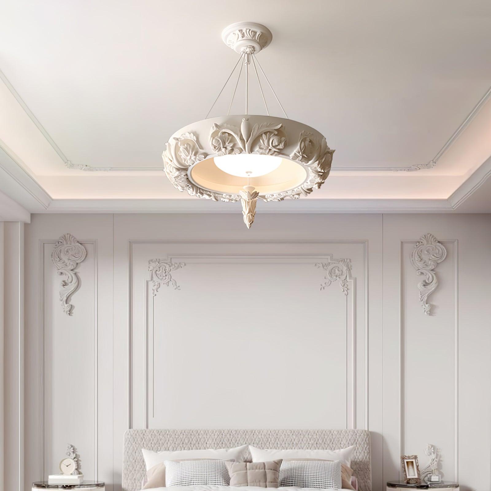 Rococo Plaster Pendant Chandelier