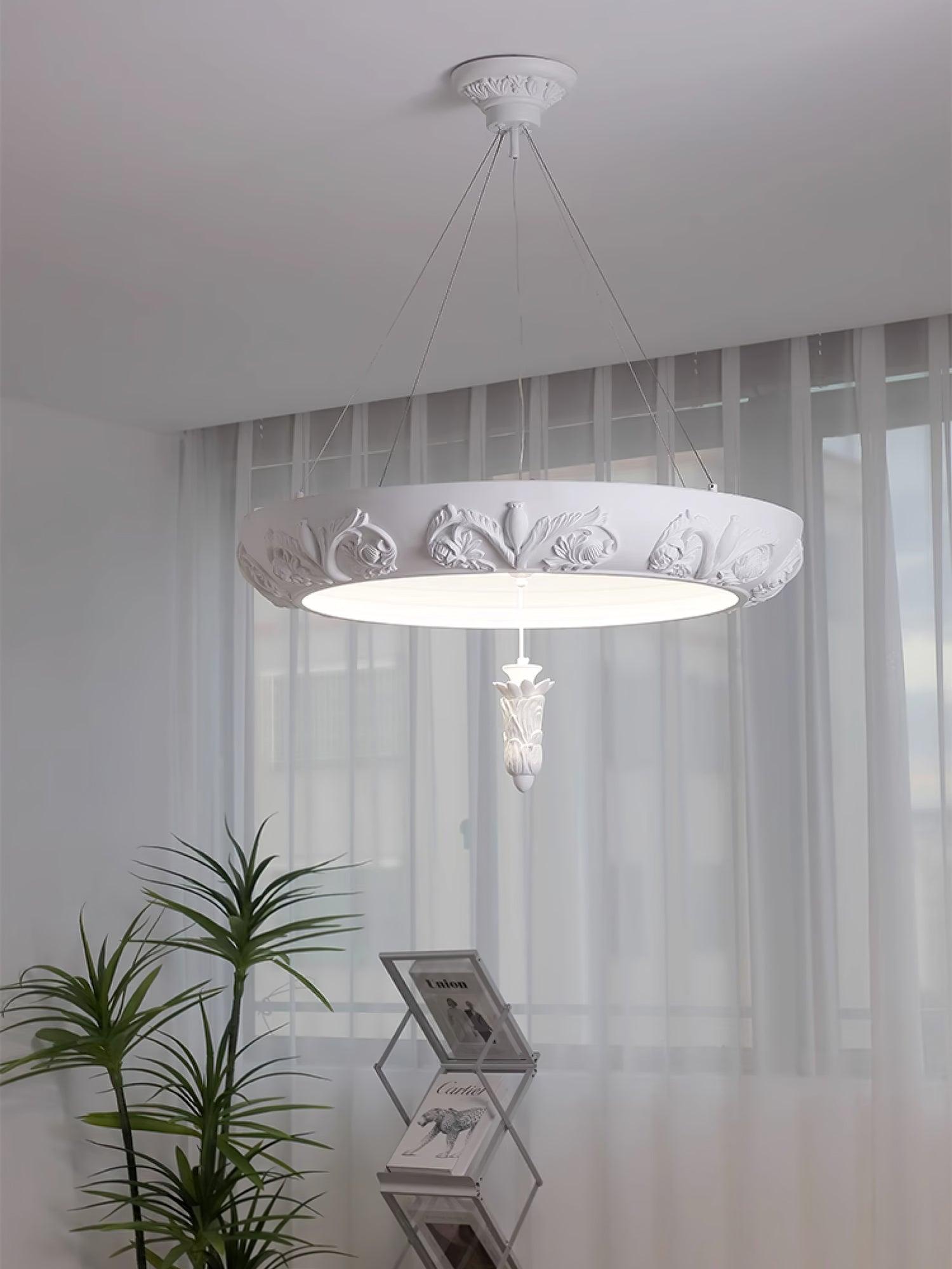Rococo Plaster Pendant Chandelier