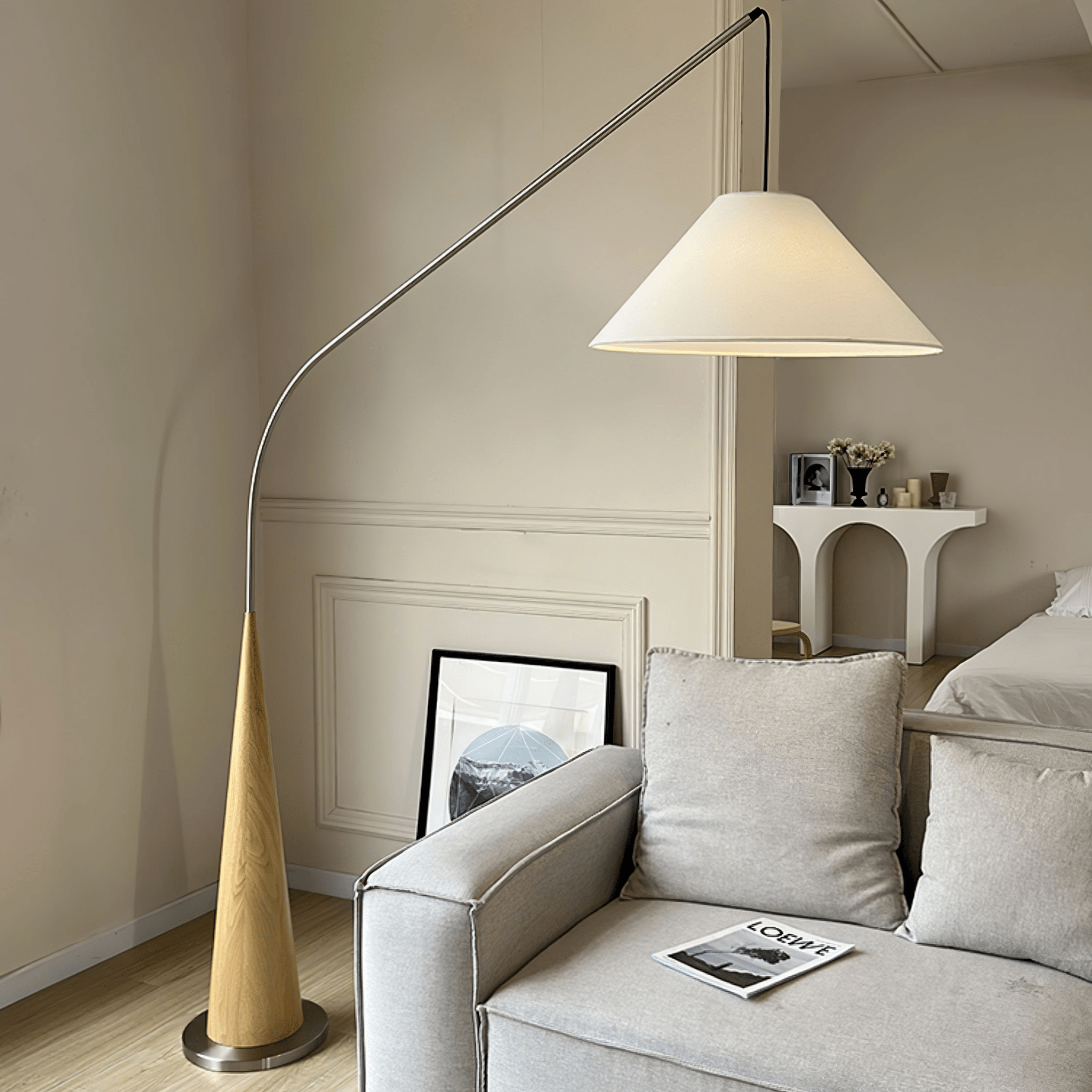 Uriah Minimalist Fabric Floor Lamp