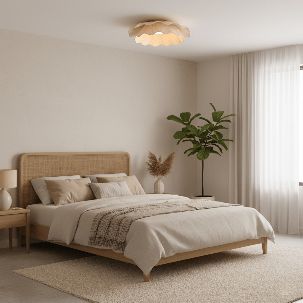 Rosebrook Fabric Wave Flush Mount Ceiling Light