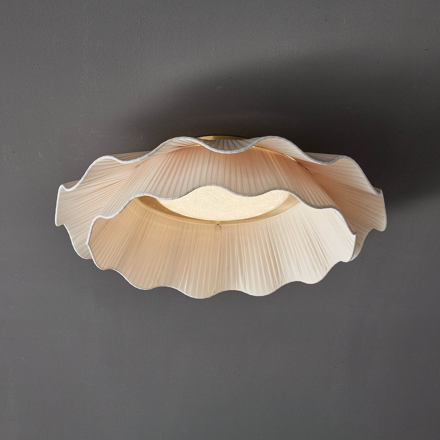 Rosebrook Fabric Wave Flush Mount Ceiling Light