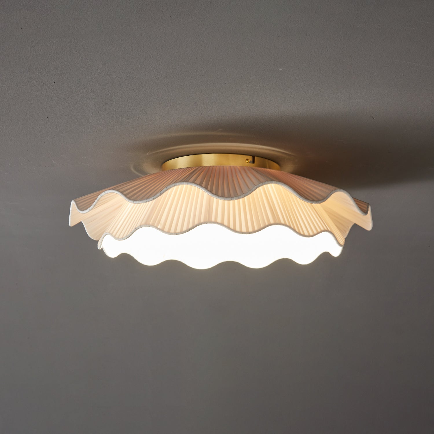Rosebrook Fabric Wave Flush Mount Ceiling Light