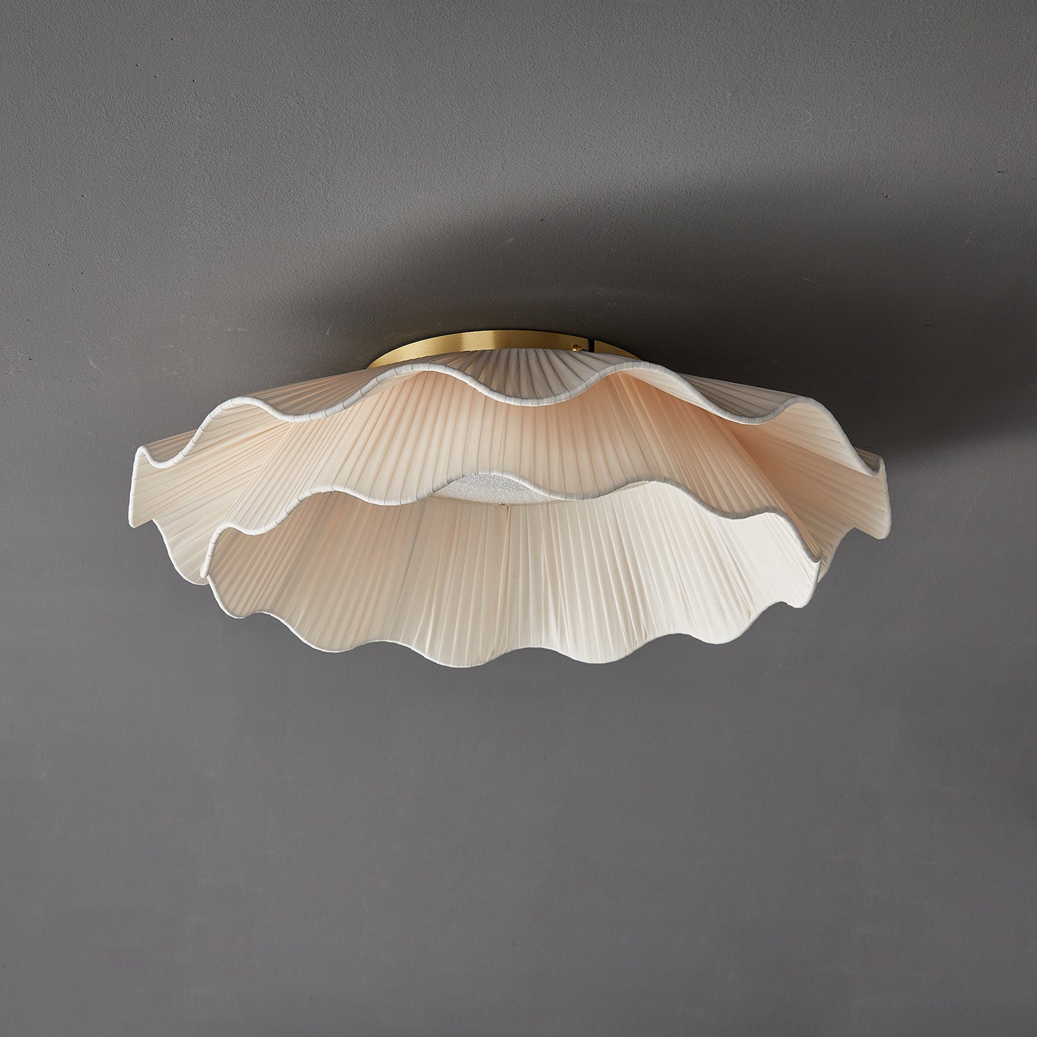 Rosebrook Fabric Wave Flush Mount Ceiling Light