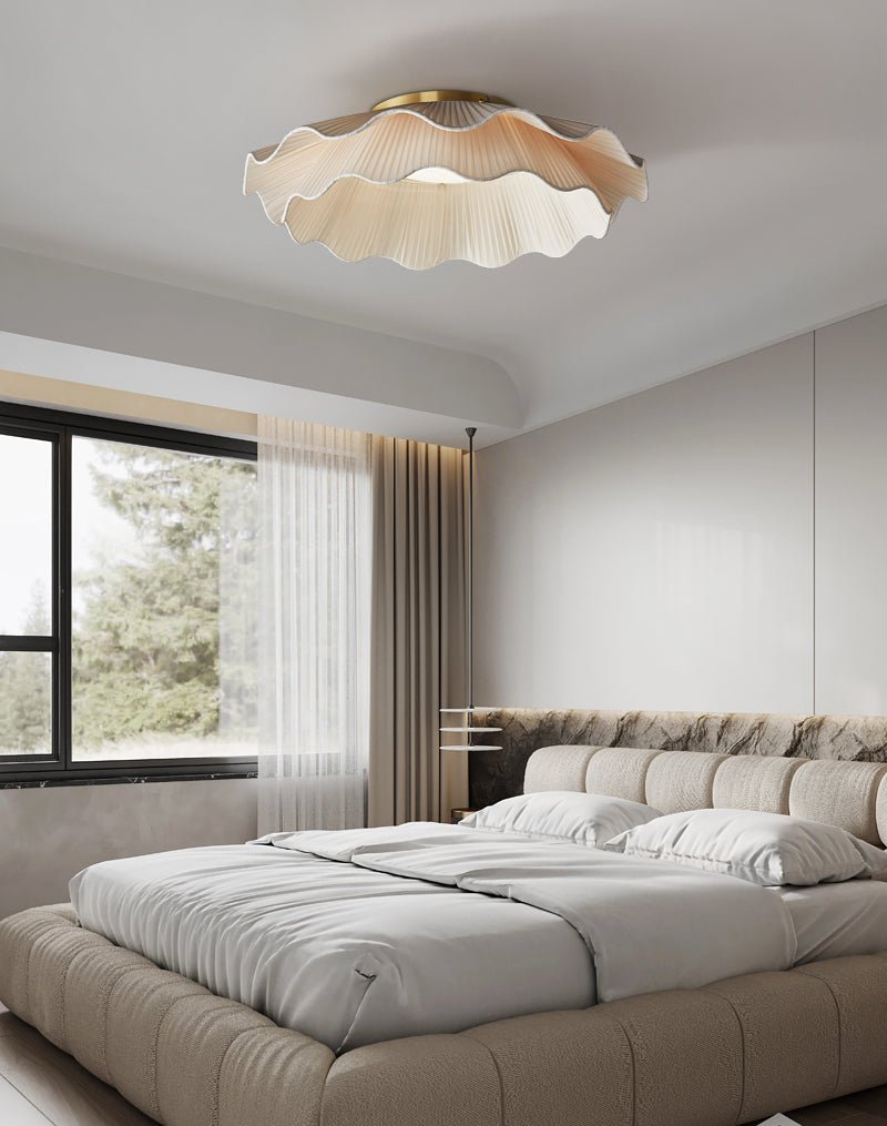 Rosebrook Fabric Wave Flush Mount Ceiling Light