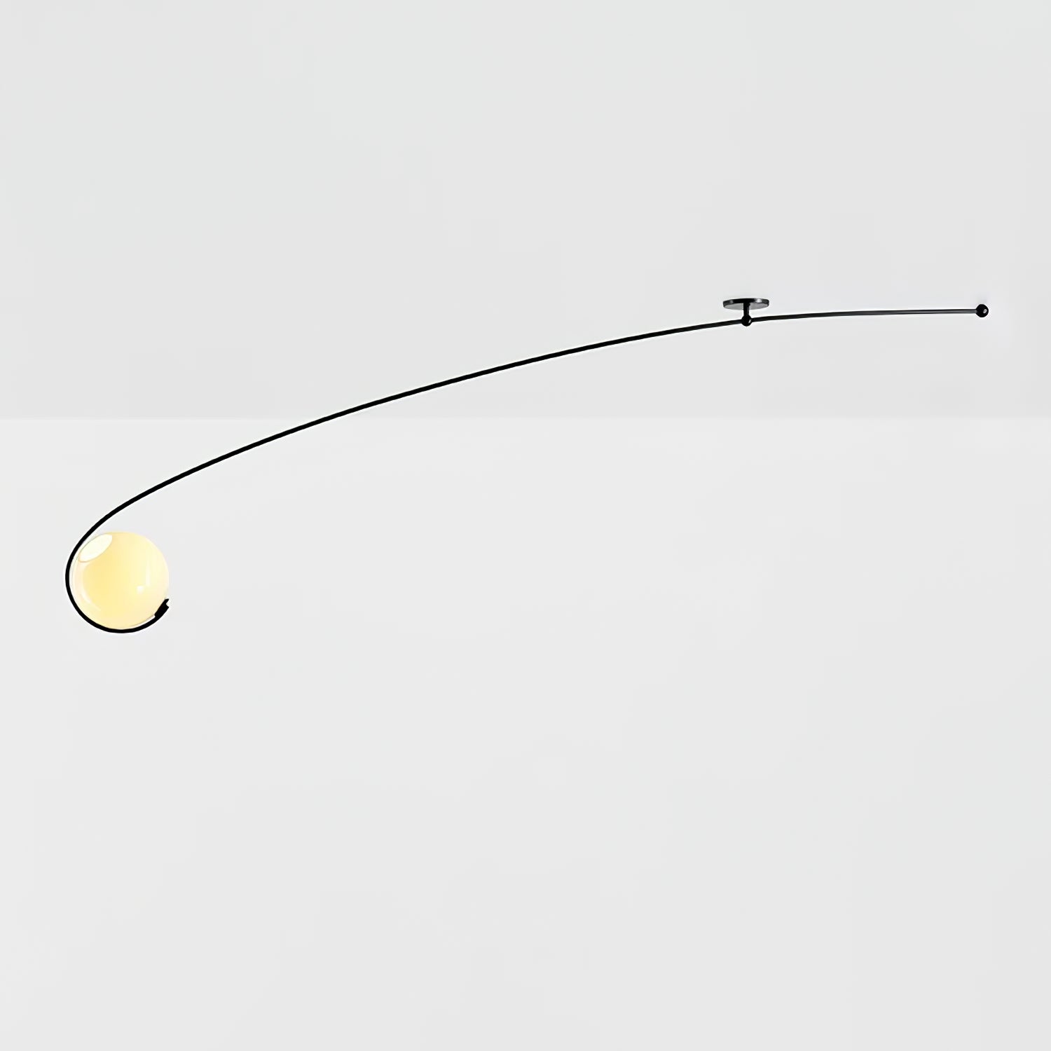 Elsoris Modern Minimalist Curve Glass Ceiling Lamp