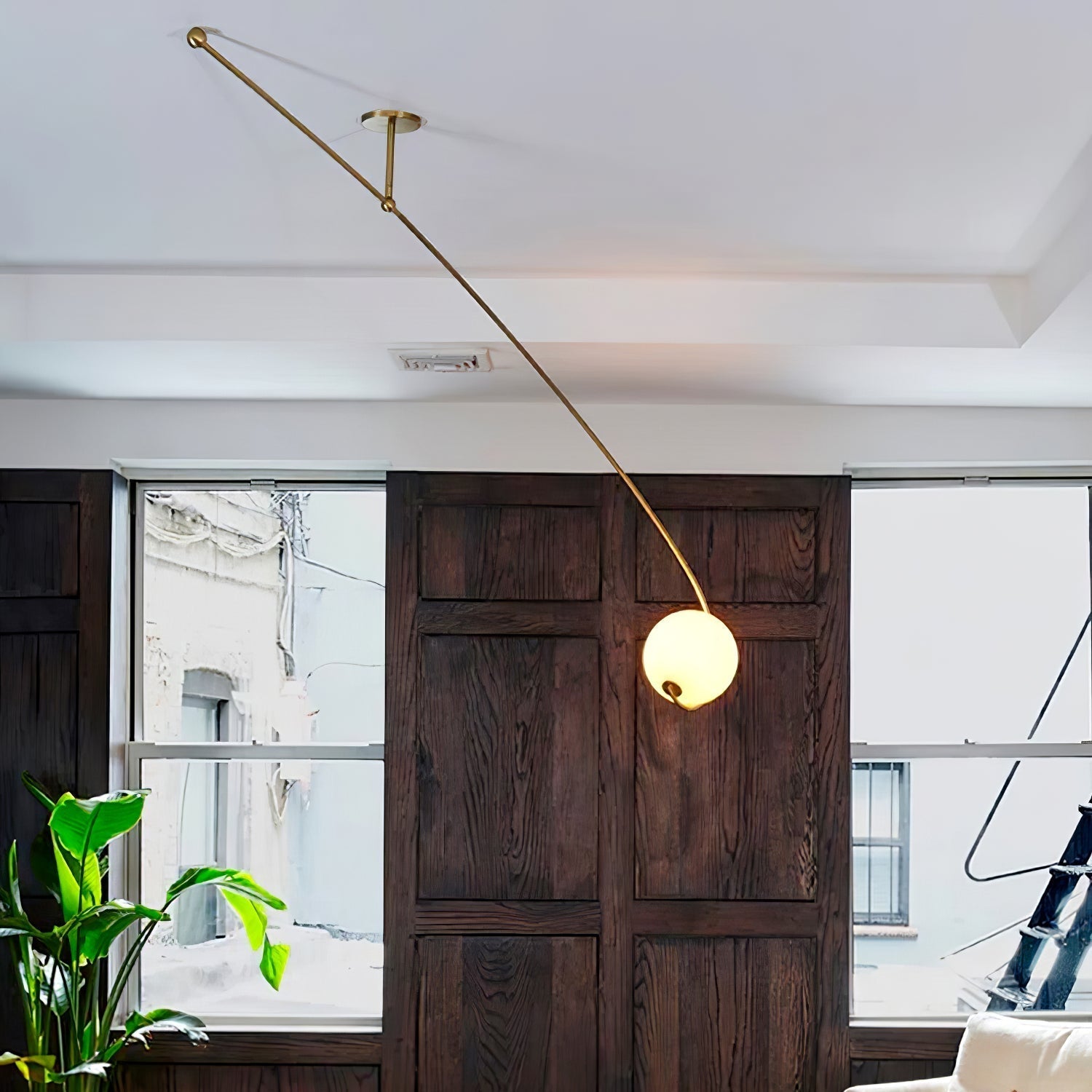 Elsoris Modern Minimalist Curve Glass Ceiling Lamp