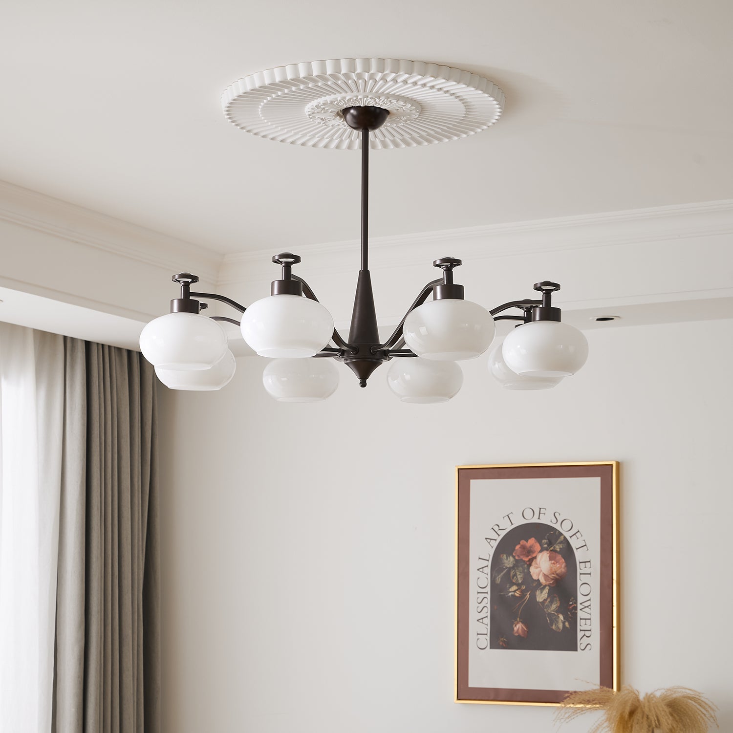 Althaen Elegance Vintage Glass Chandelier