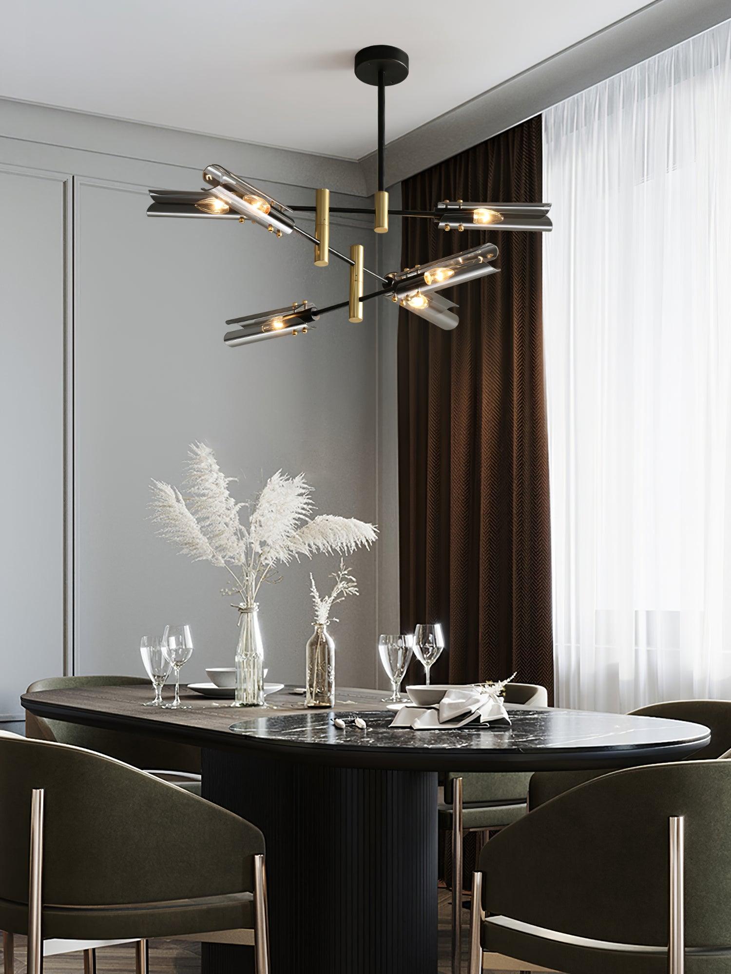 Eloz Chandelier Double 6-Light Modern
