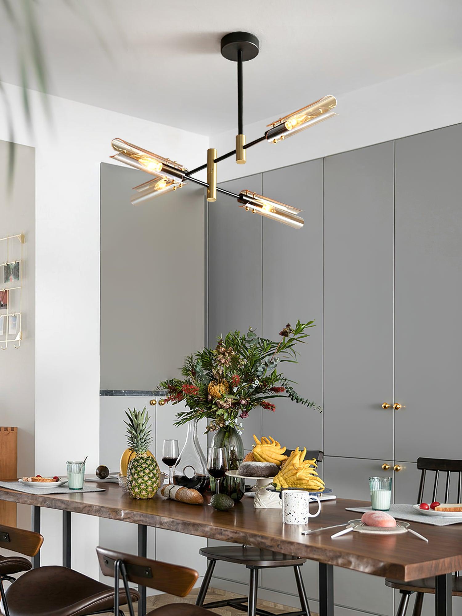 Eloz Chandelier Double 6-Light Modern