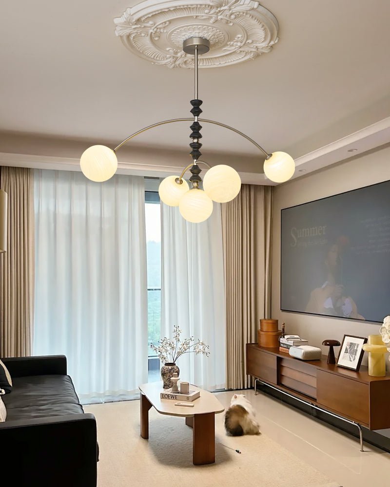 Cucarara Traditional Nordic Art Arc Wood Chandelier
