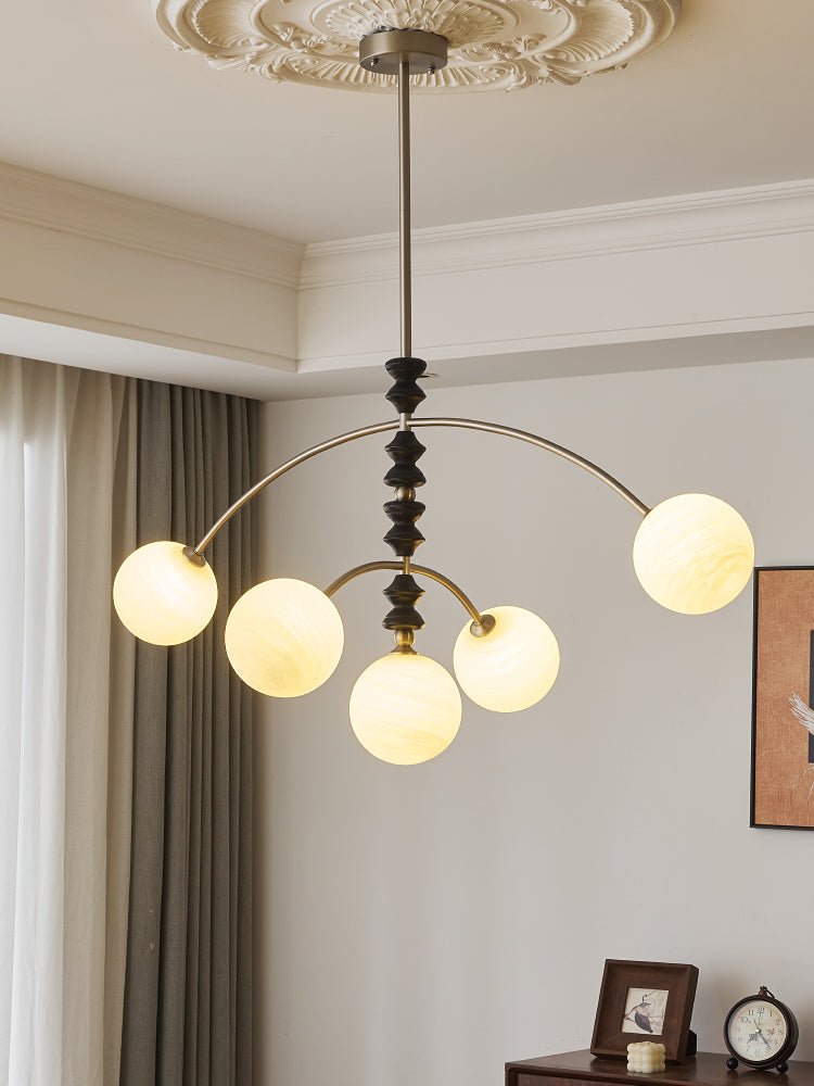 Cucarara Traditional Nordic Art Arc Wood Chandelier
