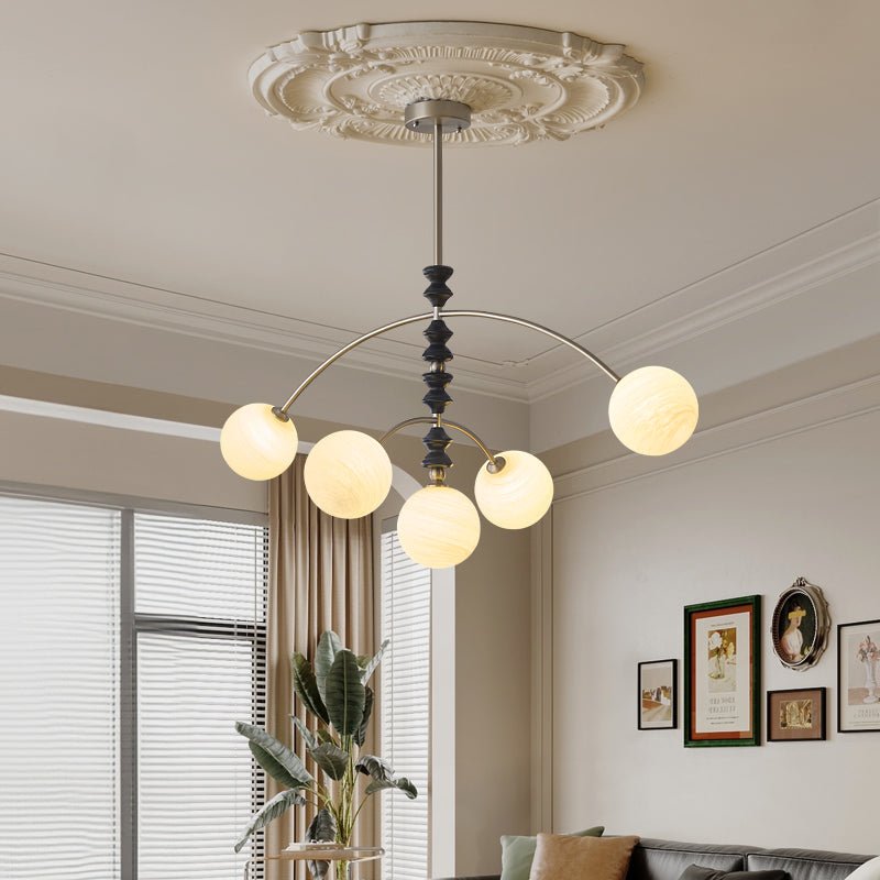 Cucarara Traditional Nordic Art Arc Wood Chandelier