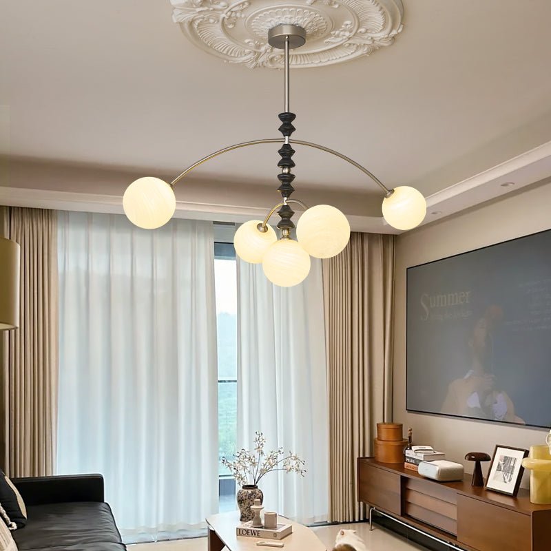 Cucarara Traditional Nordic Art Arc Wood Chandelier