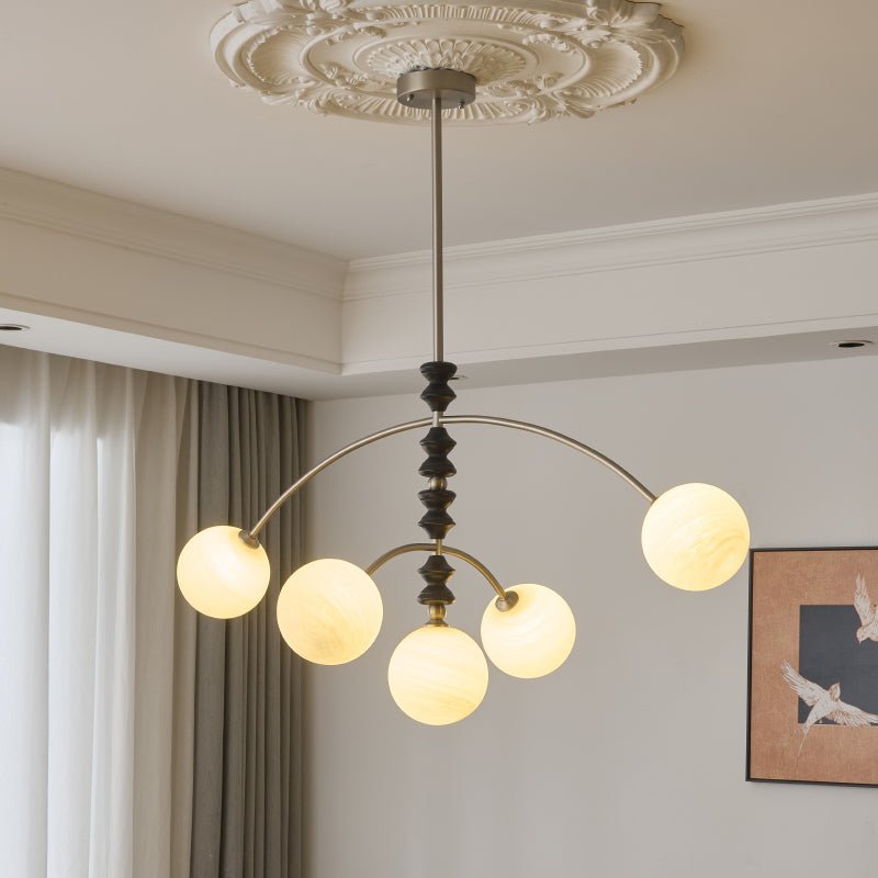 Cucarara Traditional Nordic Art Arc Wood Chandelier