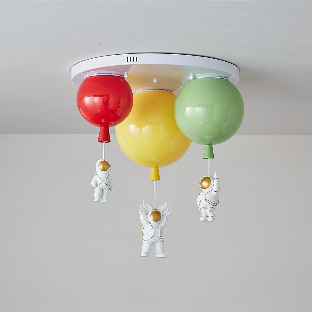 Lumanelle Ceiling Lamp Astronaut Glossy Balloon for Kid's Room