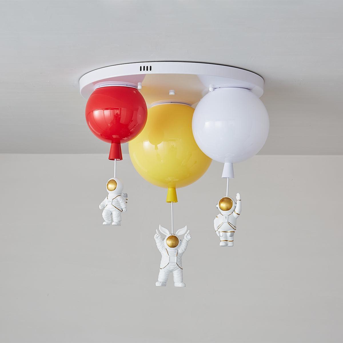Lumanelle Ceiling Lamp Astronaut Glossy Balloon for Kid's Room
