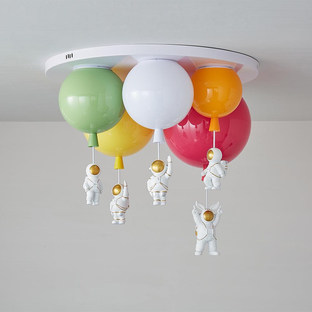 Lumanelle Ceiling Lamp Astronaut Glossy Balloon for Kid's Room