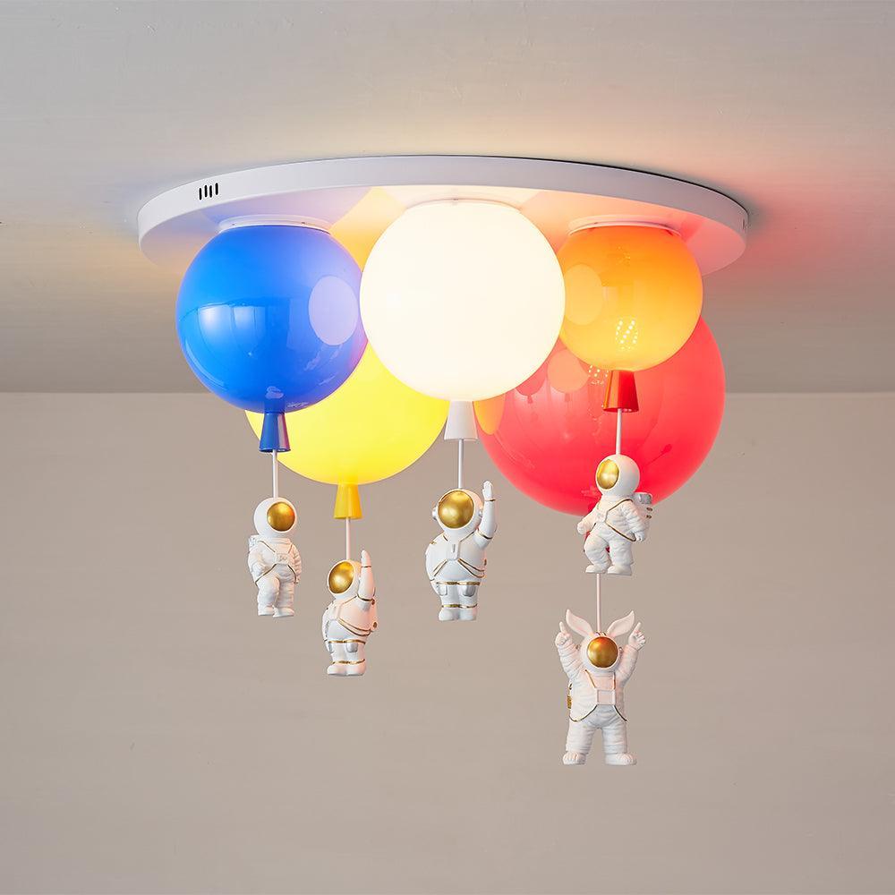 Lumanelle Ceiling Lamp Astronaut Glossy Balloon for Kid's Room