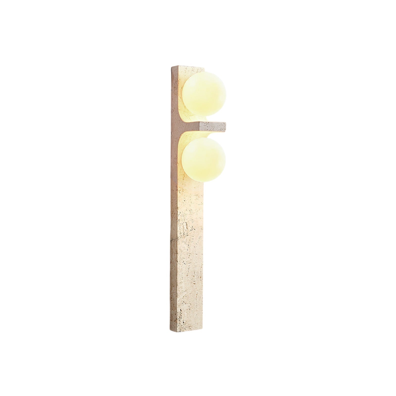 Eirikuvys Organic Modern Minimalist Travertine Wall Sconce