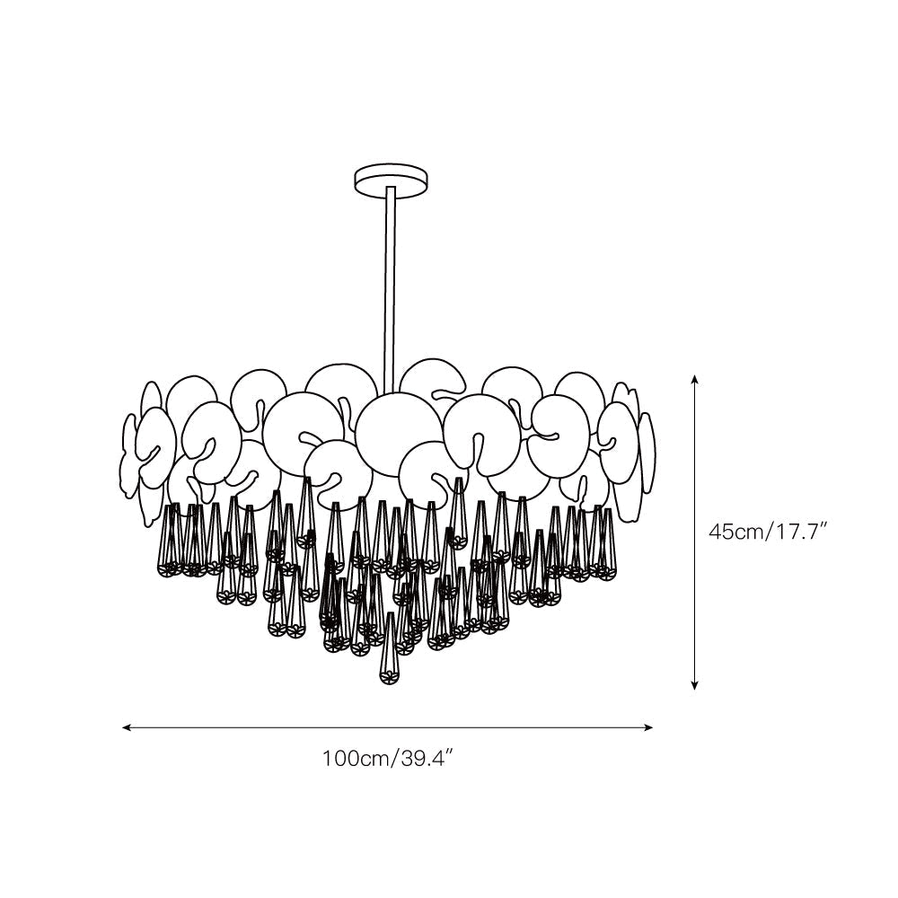 Caeluvyo Postmodern Luxury Elegance Crystal Chandelier