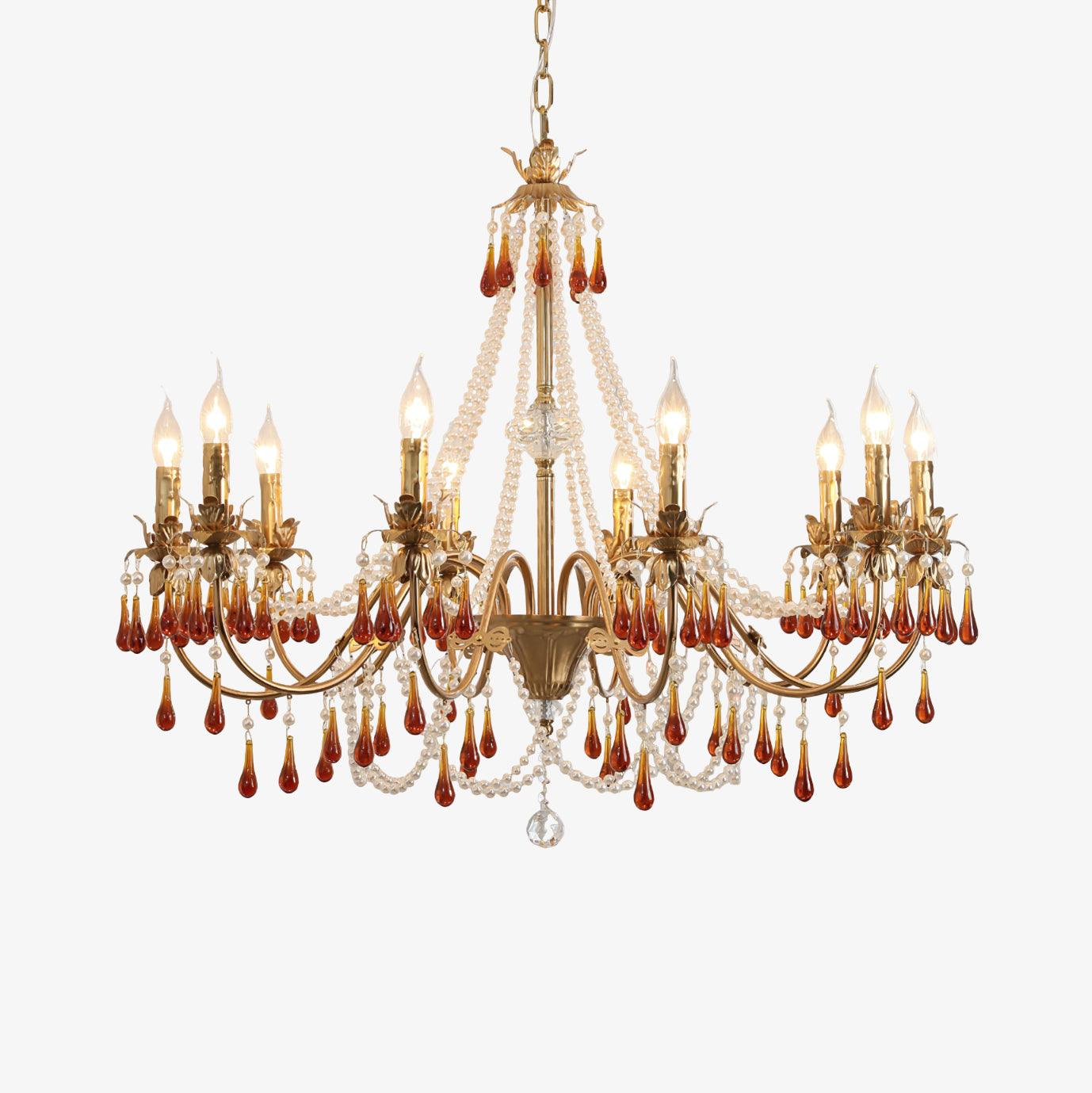 Ormirara Postmodern Luxury Amber Crystal Chandelier