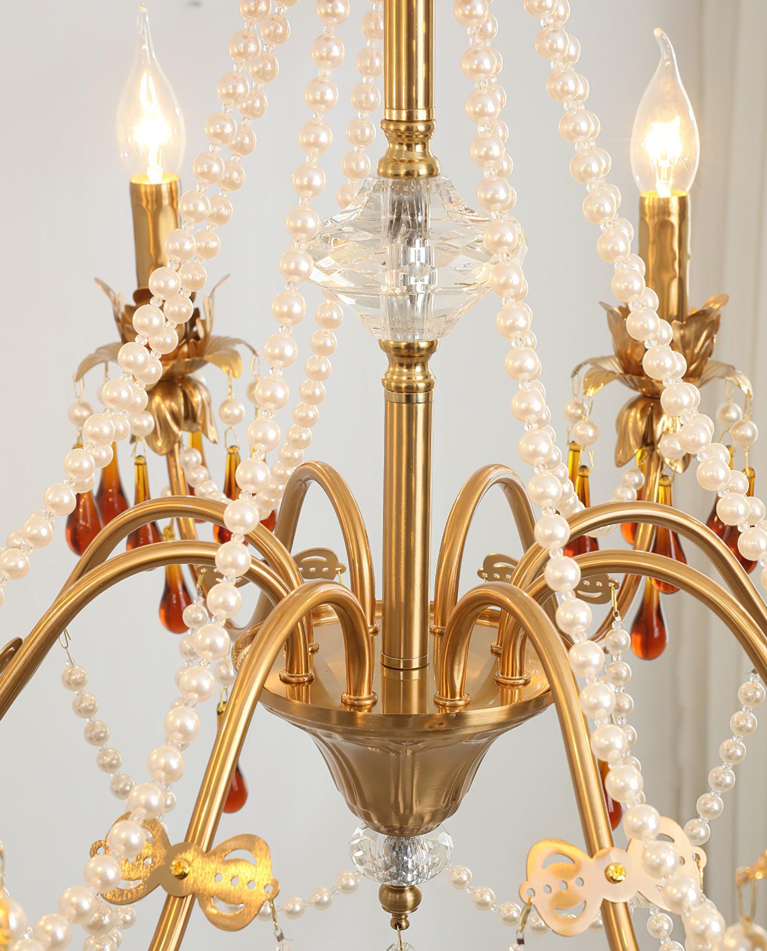 Ormirara Postmodern Luxury Amber Crystal Chandelier