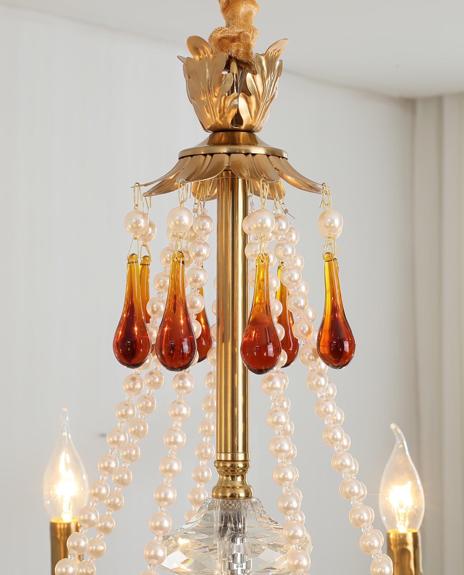 Ormirara Postmodern Luxury Amber Crystal Chandelier