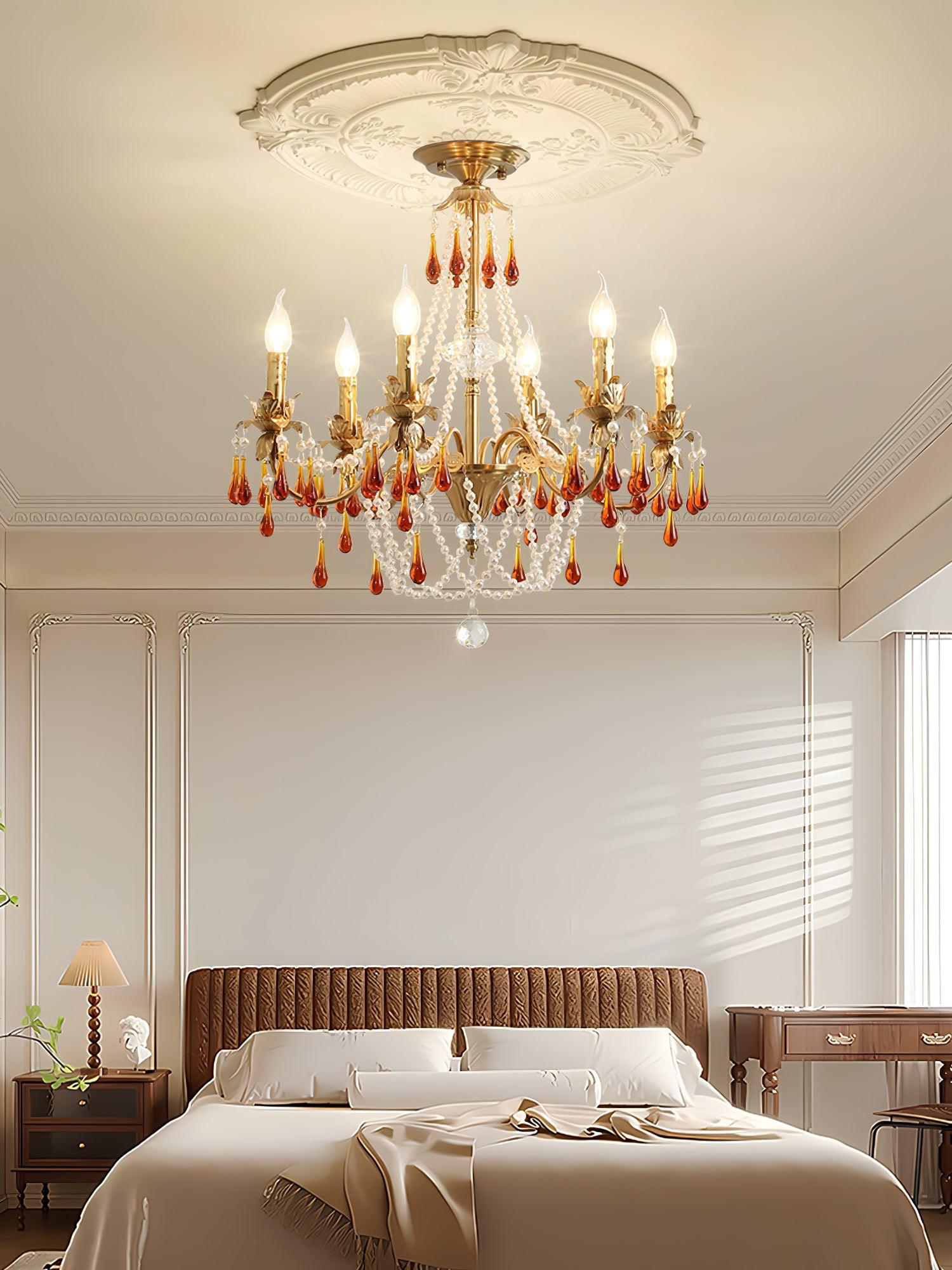 Ormirara Postmodern Luxury Amber Crystal Chandelier