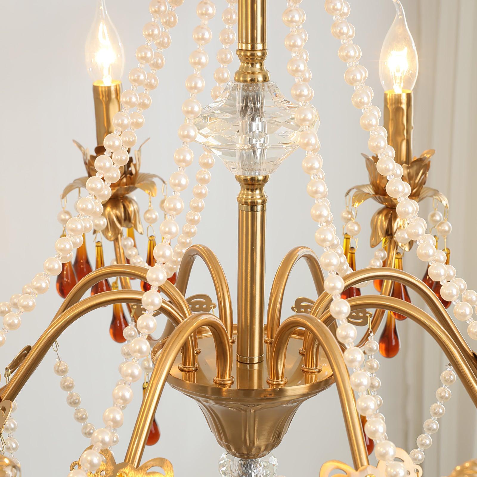 Ormirara Postmodern Luxury Amber Crystal Chandelier