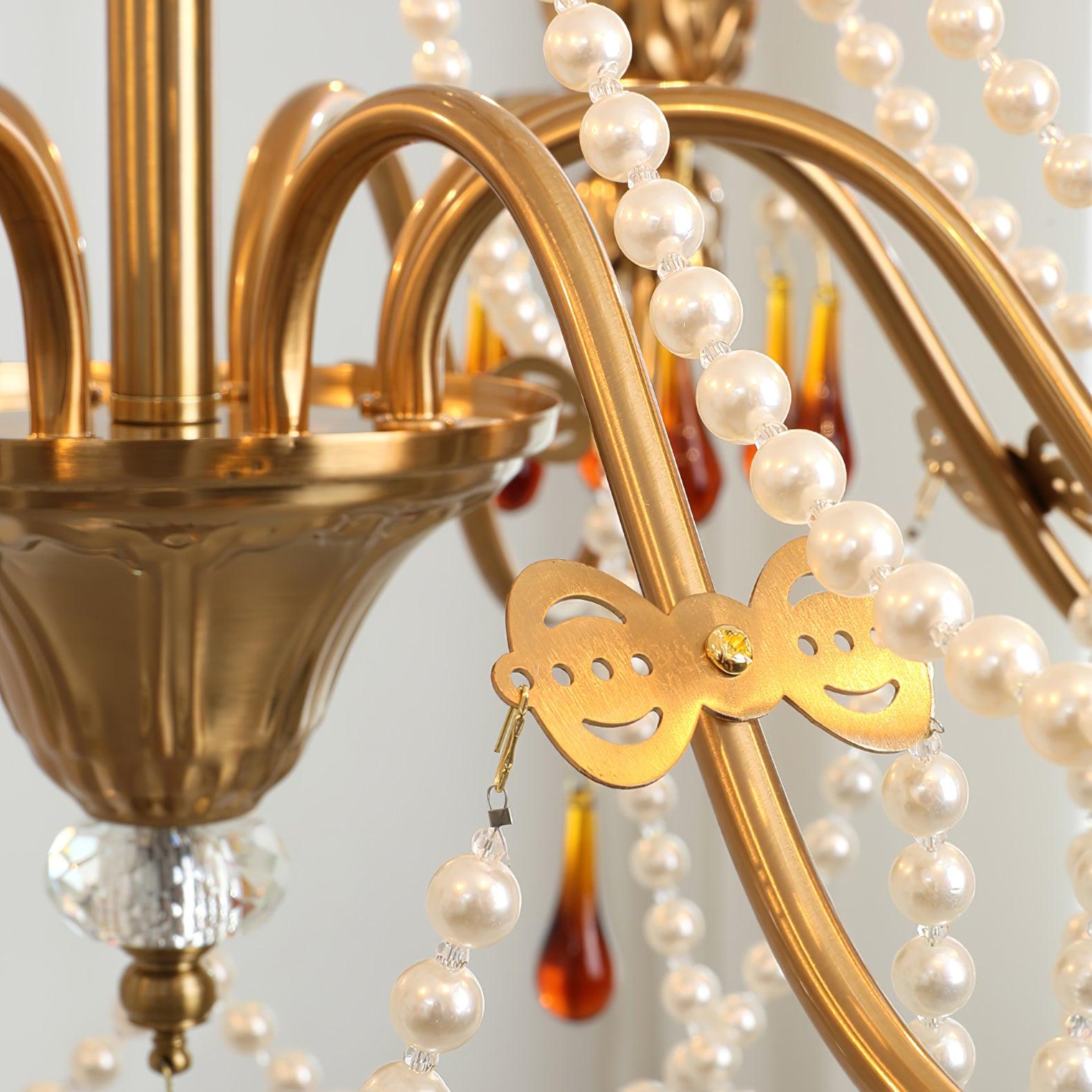 Ormirara Postmodern Luxury Amber Crystal Chandelier