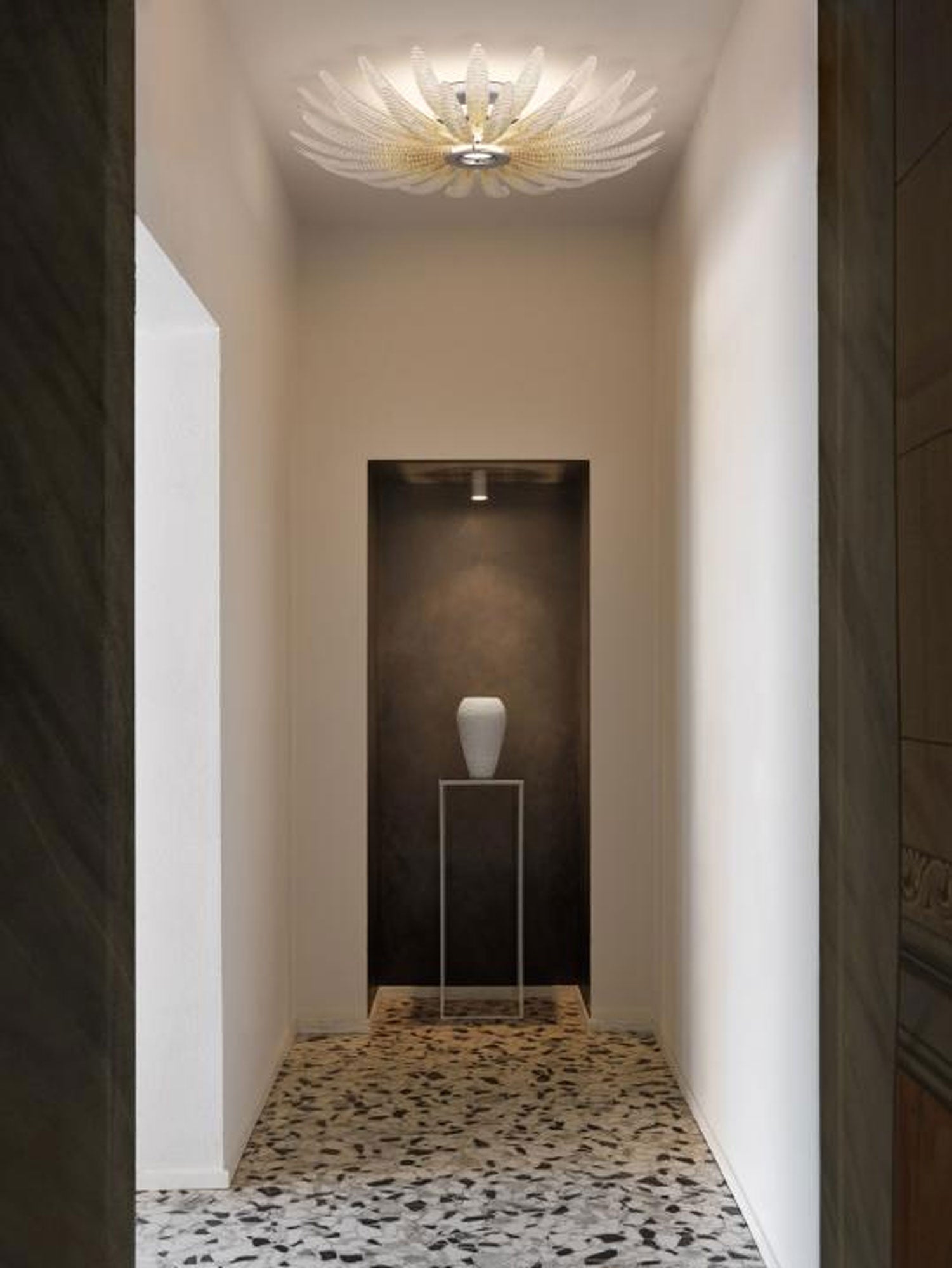 Ignatius Glass Petal Ceiling Light