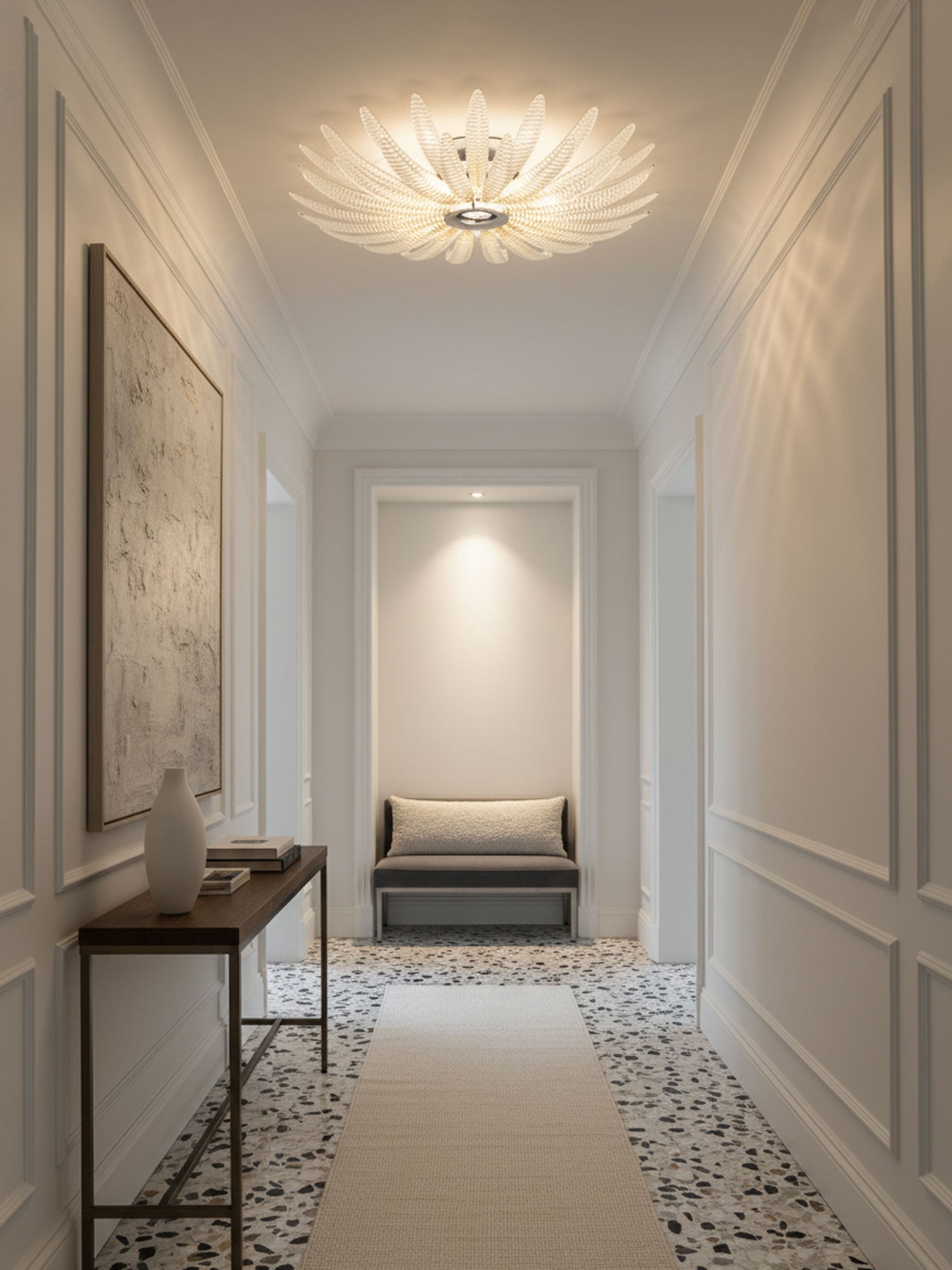 Ignatius Glass Petal Ceiling Light