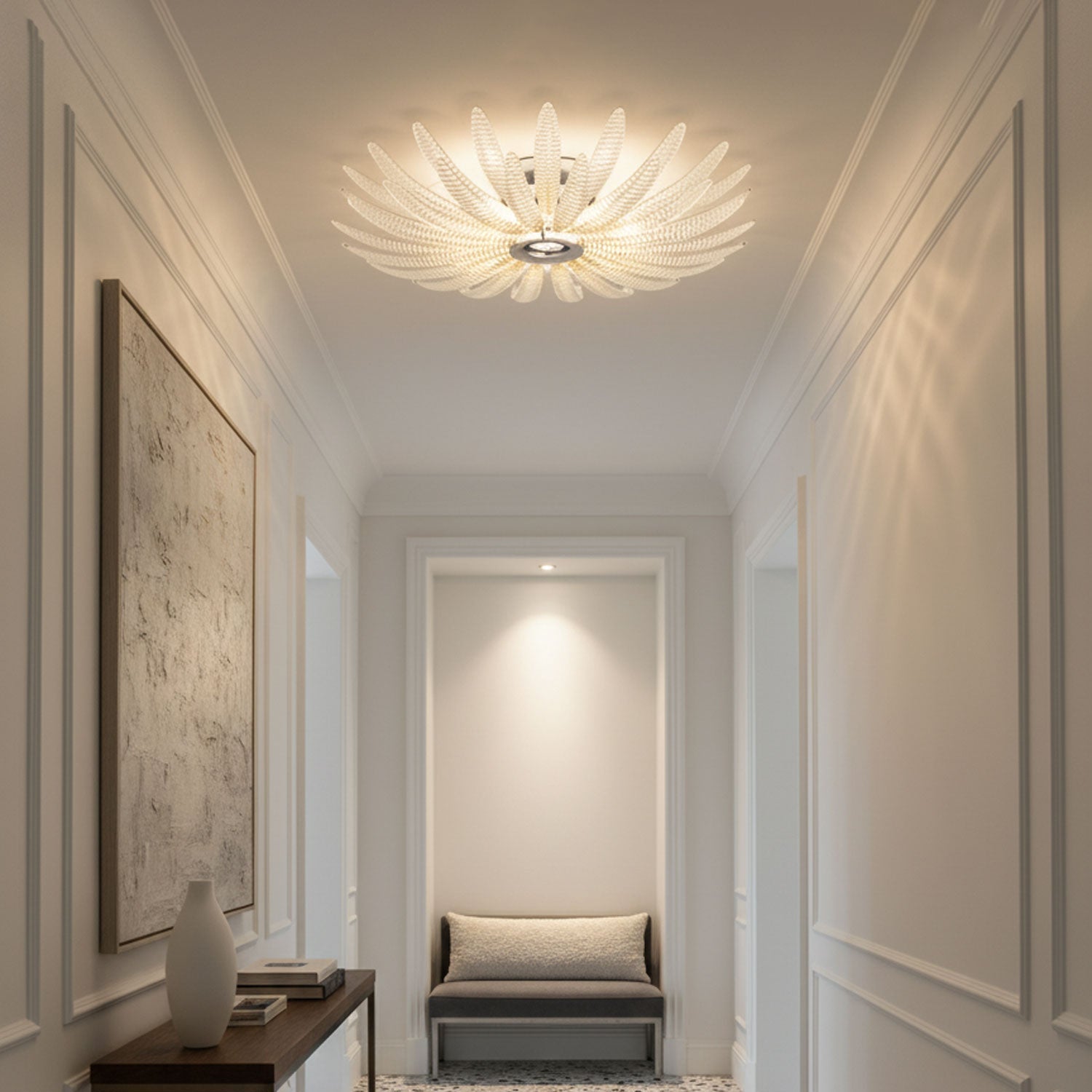 Ignatius Glass Petal Ceiling Light