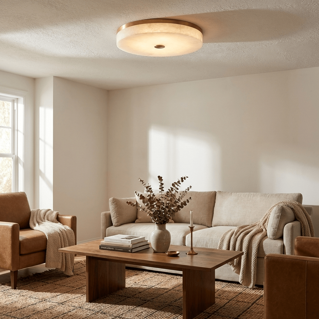 Niviria Lowell Alabaster Ceiling Light