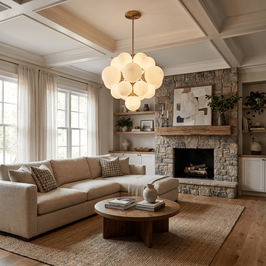Niveora Cloud Alabaster Cluster Chandelier