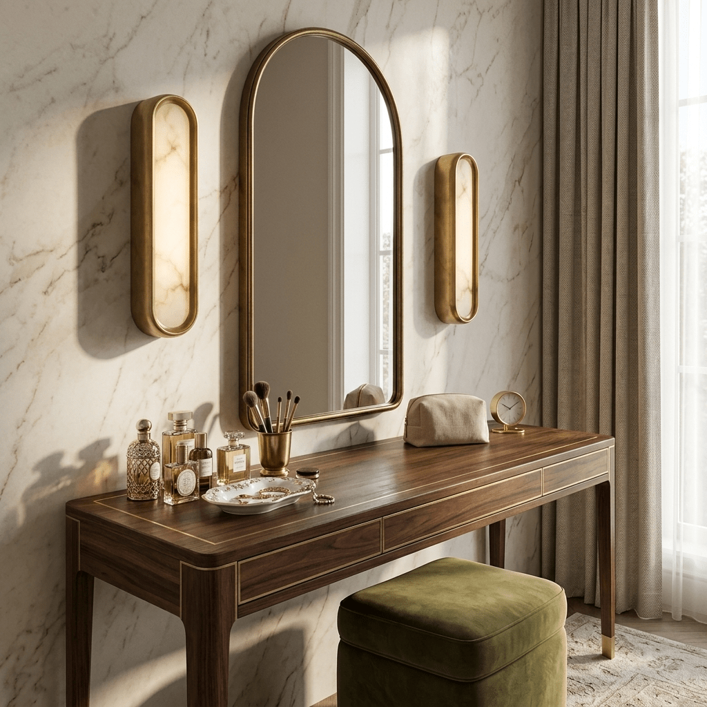 Evariste Aurelia Arch Alabaster Wall Light