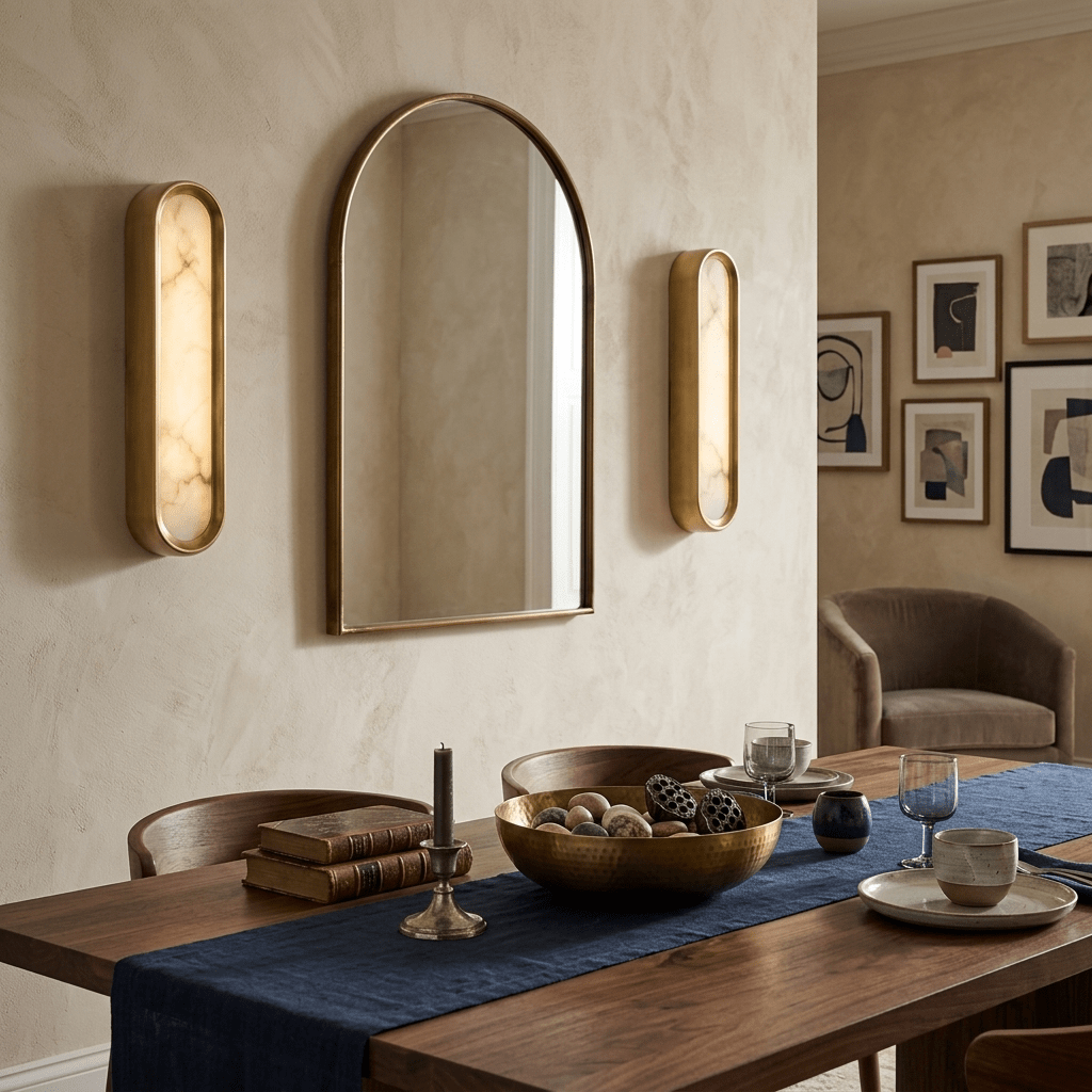 Evariste Aurelia Arch Alabaster Wall Light