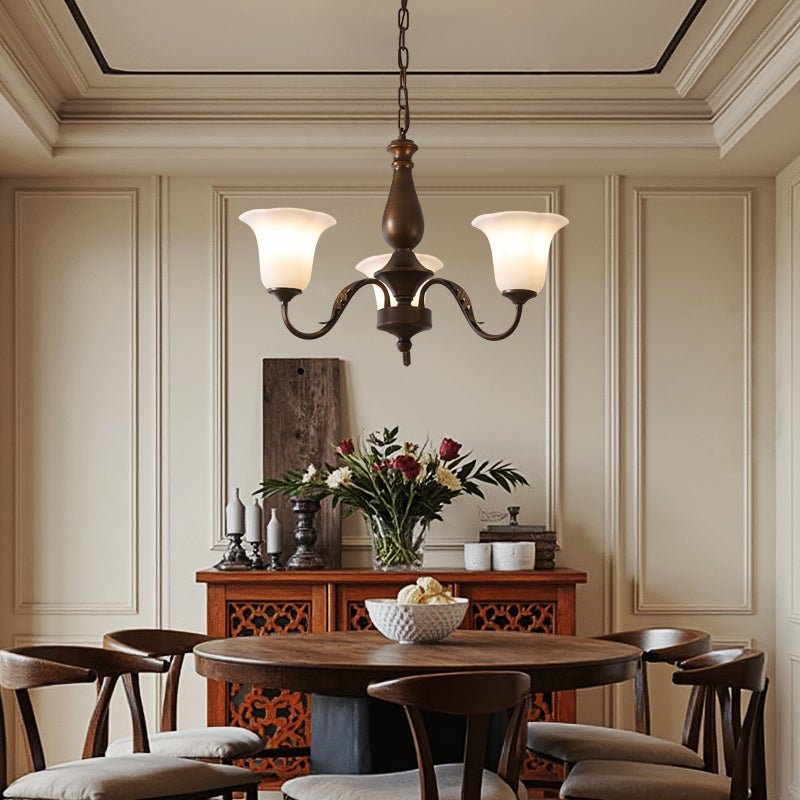 Uveleth Traditional Elegance Glass Chandelier