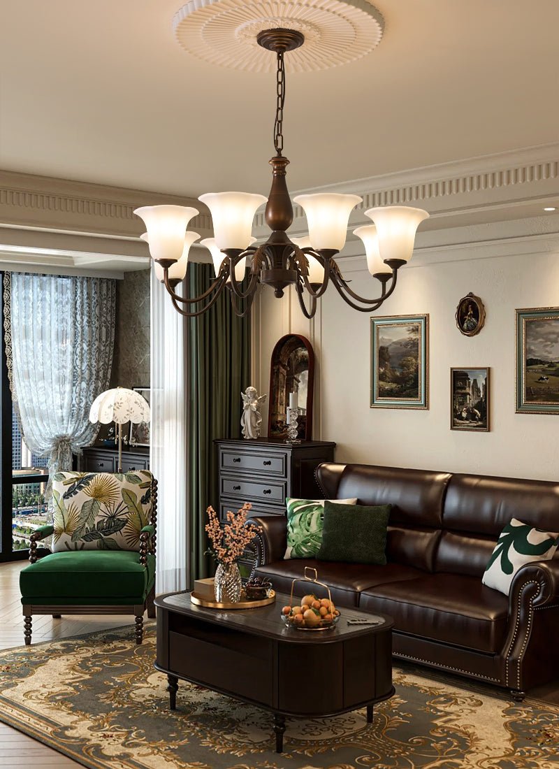 Uveleth Traditional Elegance Glass Chandelier